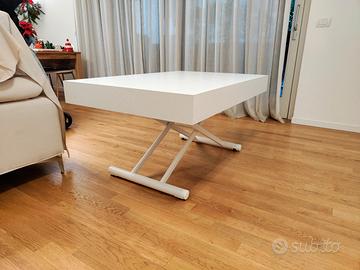 Tavolo trasformabile bianco "La seggiola" 