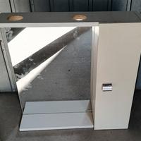 mobiletto da bagno specchiera bianco