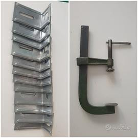 Giunzioni o staffe per mensole e pensili e morsa