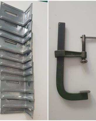 Giunzioni o staffe per mensole e pensili e morsa