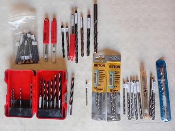 52 punte trapano da legno muratura e metallo usate