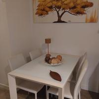 Tavolo bianco con 4 sedie