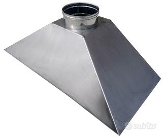 Cappa barbecue in Acciaio Inox cm 100x70 a parete