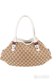 Gucci Vintage GG Canvas Web Boston Bag Y2K 🤎