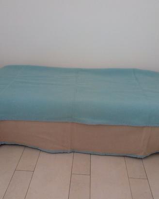 Coperta Pura Lana Vergine Dobleface Beige_ Azzurra