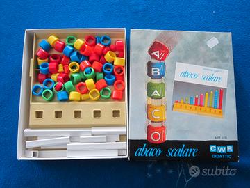 ABACO SCALARE E REGOLI COLORATI 200pz PER BIMBI