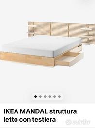 Letto IKEA MANDAL 140 x 200 con testiera