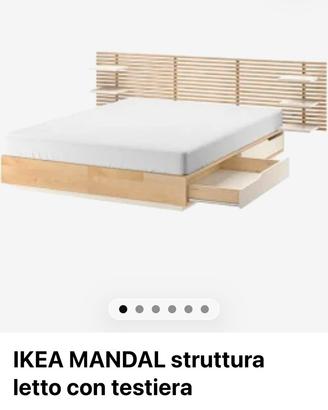 Letto IKEA MANDAL 140 x 200 con testiera
