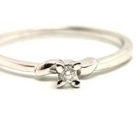 Anello Solotario Oro bianco 18 k Diamante