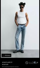 JEANS FLARE FEAT ZARA TAGLIA EUR:40  IT:46