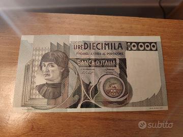 10000 lire banconota italiana Busto castagno 
