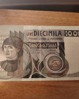 10000 lire banconota italiana Busto castagno 