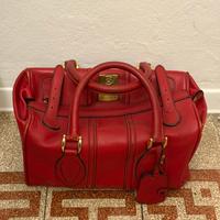 Borsa/ bauletto in pelle rosso mattone