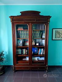 Libreria e scrivania in mogano