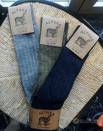 Lotto 3 paia Calze Lana Alpaca Unisex - Nuove