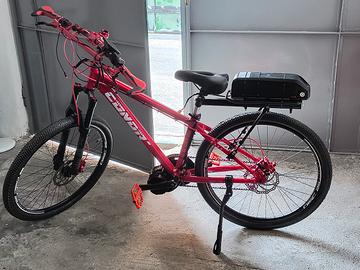 bici elettrica con motore centrale, pedalata , 