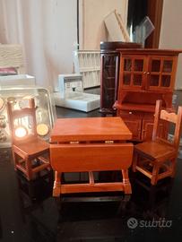 oggetti artigianali legno casa bambole in 