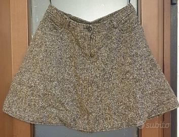 Gonna Miu Miu Tweed 100% Lana Vergine Vintage