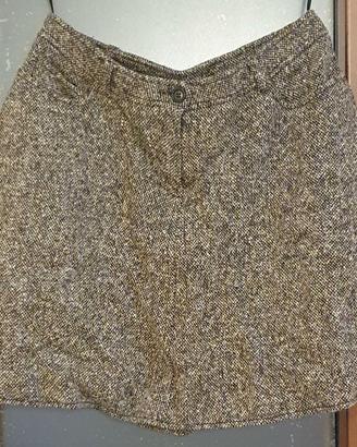 Gonna Miu Miu Tweed 100% Lana Vergine Vintage