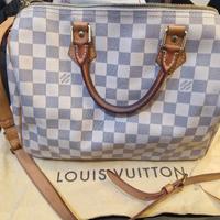 Louis Vuitton speedy 30 bandouliere damier azur
