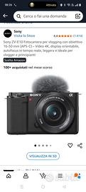 videocamera sony ZV-E10 come nuova 