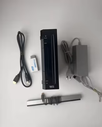 Console Nintendo Wii Nera + Adattatore HDMI