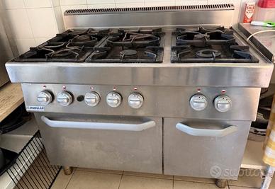 Macchina del gas 6 fuochi professionale modular