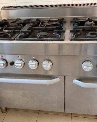 Macchina del gas 6 fuochi professionale modular