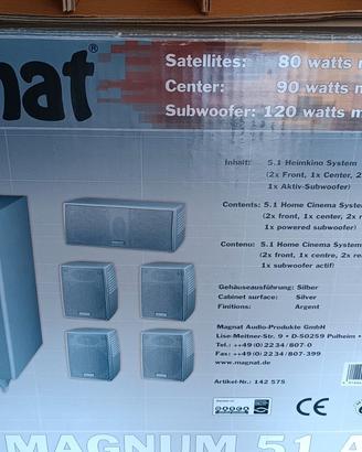 MAGNAT MAGNUM 51 A  sistema 5.1 hifi home theater