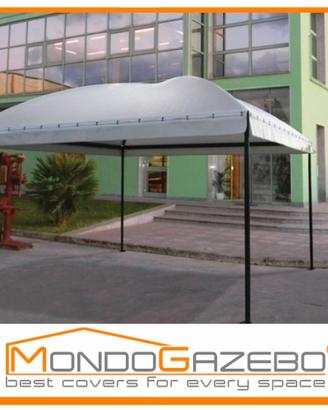 Gazebo 5x5 SUN PLUS copertura fissa acciaio NUOVA