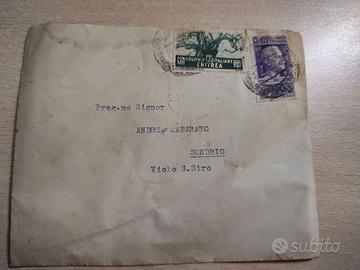 Busta ERITREA 1939 - Asmara per Sondrio