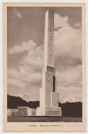 Cartolina originale "Ventennio" Obelisco Mussolini