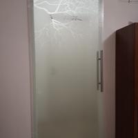 Porta scorrevole di Vetro temperato.