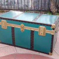 Iconico Baule Vintage Verde e Oro