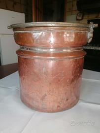 Antica pentola in rame