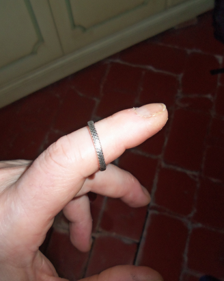 Fedine e un ferma anello in argento 800