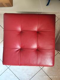 Pouf bordeaux portaoggetti 