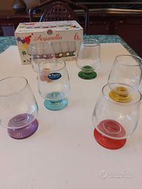 6 bicchieri tognana acquarello 