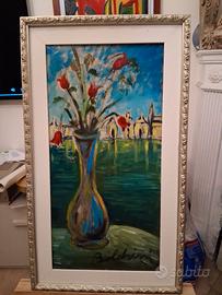 Gustavo Boldrini, olio su tela