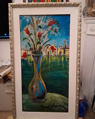 Gustavo Boldrini, olio su tela
