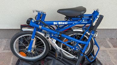 Bicicletta Di Blasi ventiquattrore pieghevole blu