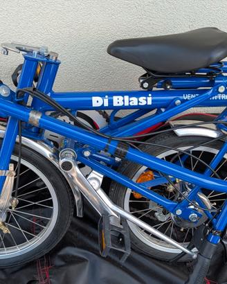 Bicicletta Di Blasi ventiquattrore pieghevole blu