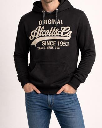 Felpa nera uomo Alcott felpata