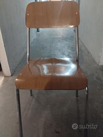sedie formica acciaio anni 70 modernariato 