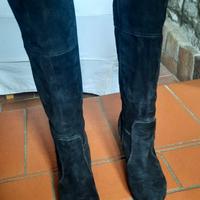 Stivale in camoscio n. 37 tacco 12