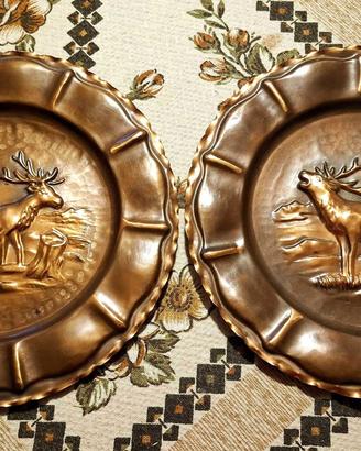 Decorazioni in rame cesellato anni 60
