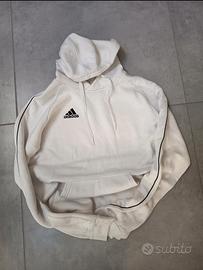 🤍 Felpa Adidas bianca M • logo nero 