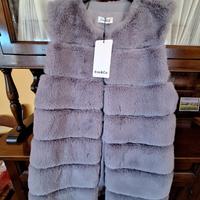 gilet smanicato donna in eco pelliccia L/XL