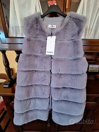 gilet smanicato donna in eco pelliccia L/XL