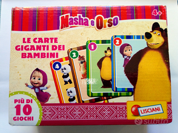 Le carte giganti dei bambini Masha e Orso